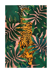 Tiger In Jungle Print