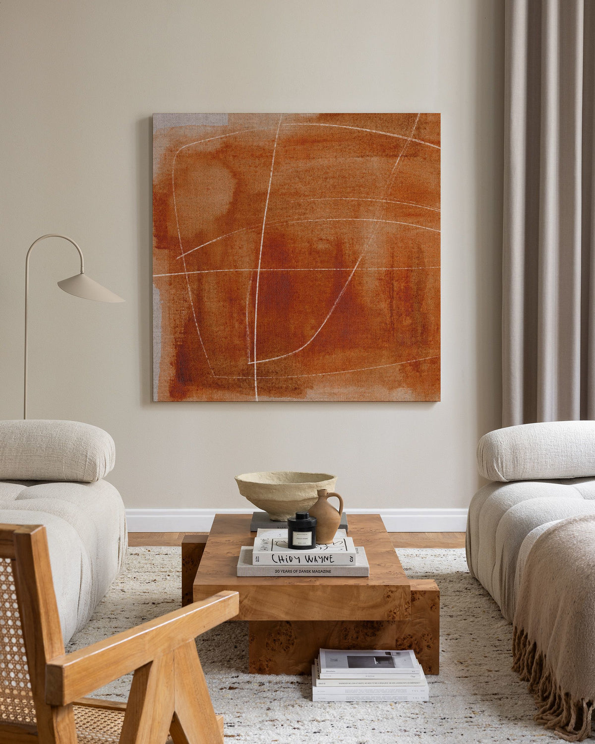 Terracotta Lines Canvas print