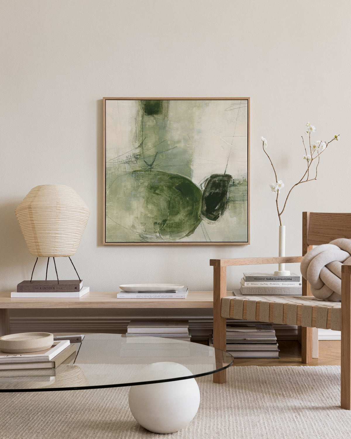 Contemporary Greens No1 Canvas print