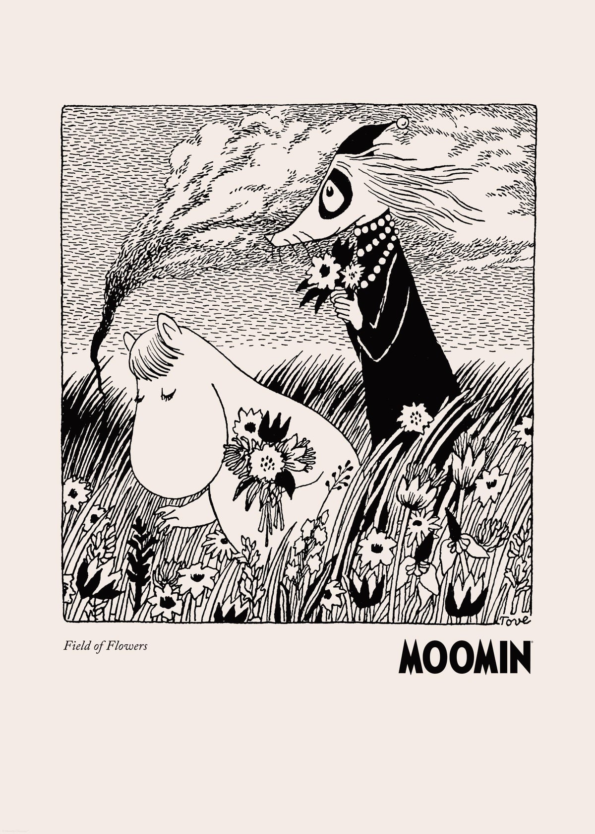 Moomin - Field of Flowers Print