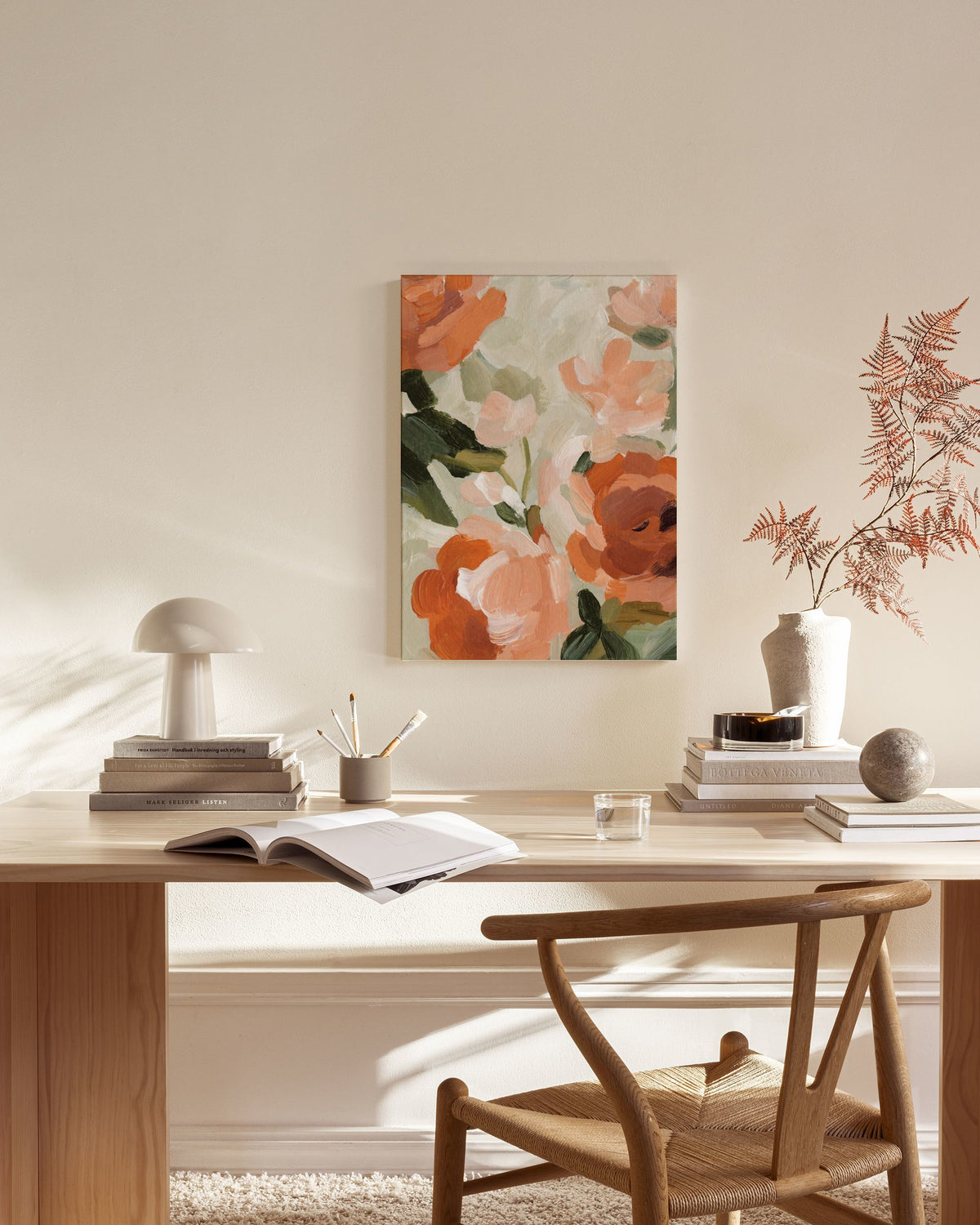 Soft Rustic Florals No2 Canvas print