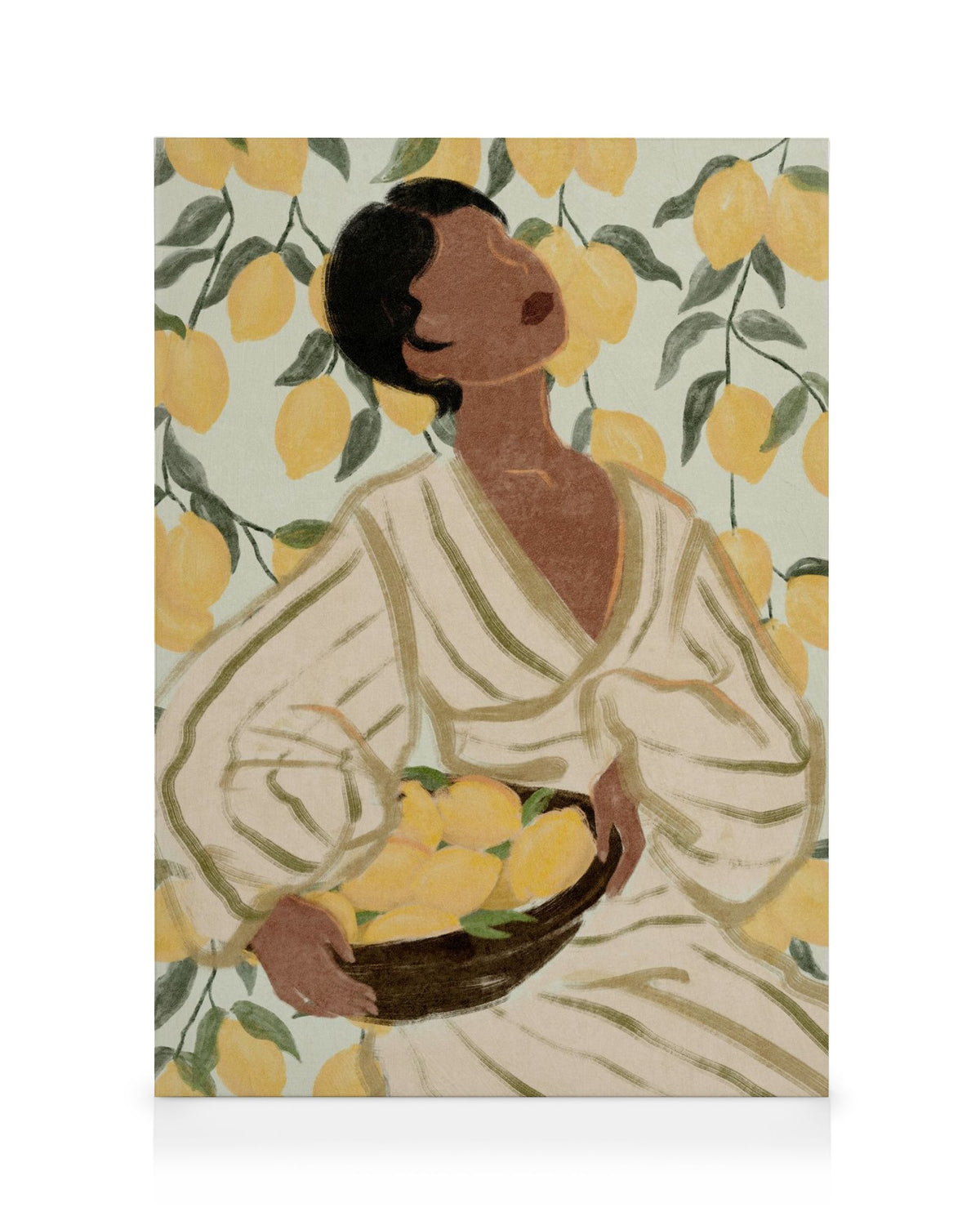 Woman in Citrus Garden Canvas print
