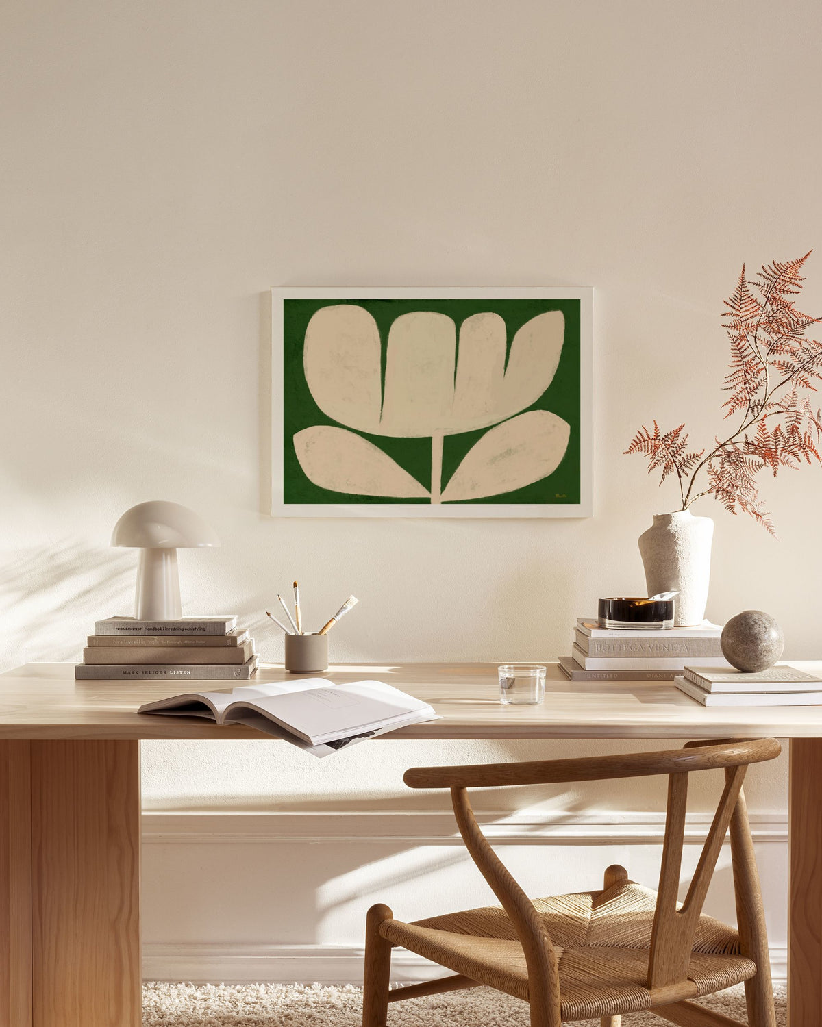 Marco Marella - Flower on Green Canvas print