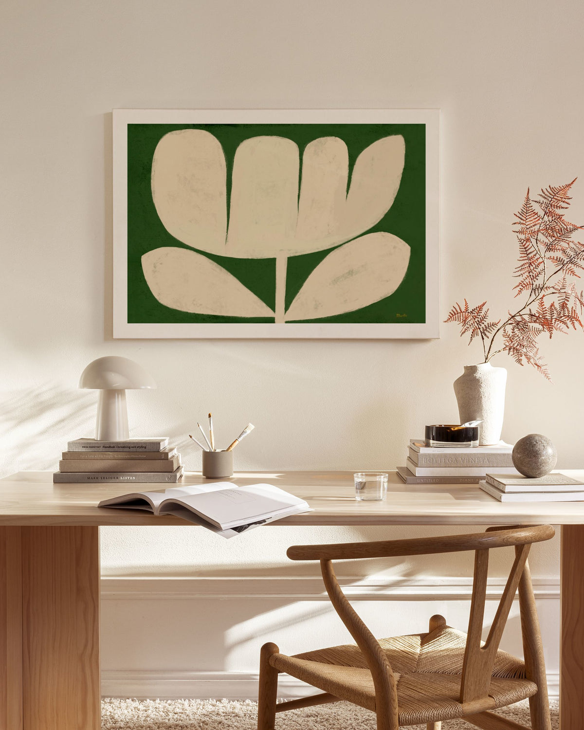 Marco Marella - Flower on Green Canvas print