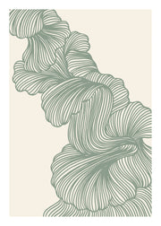 Abstract Green Lines No3 Print