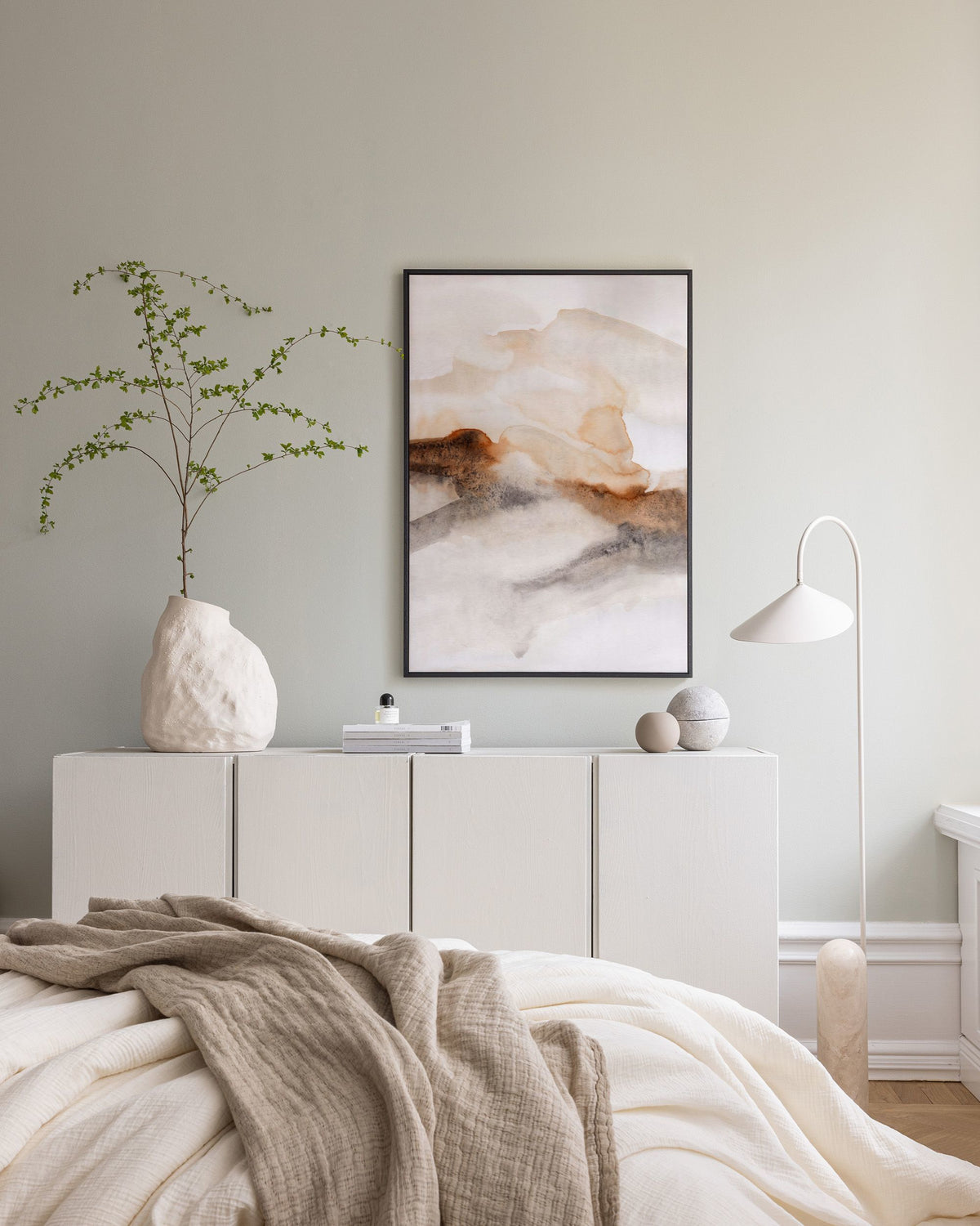 Burnt Tones Watercolor No1 Canvas print