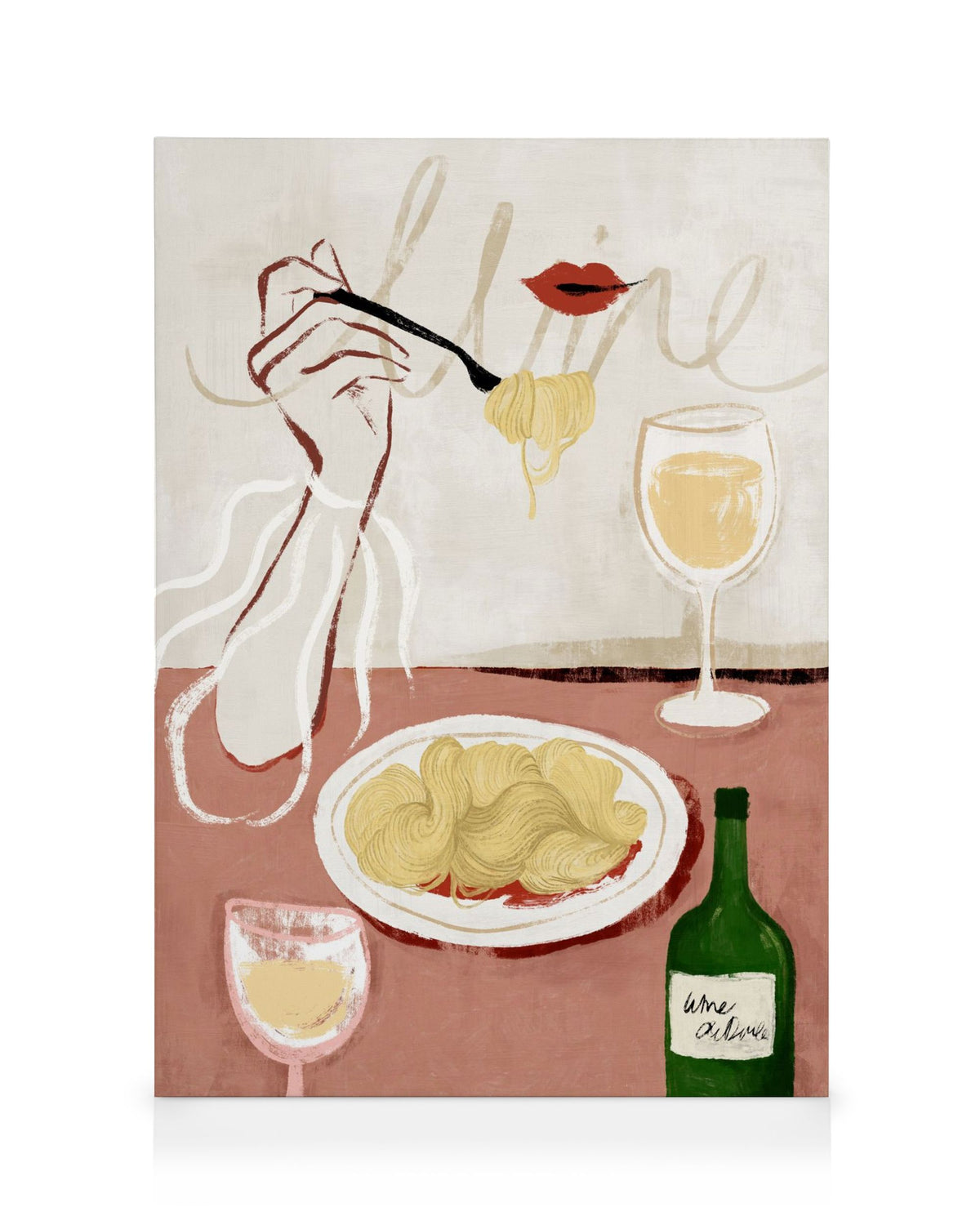 Wine and Pasta Canvas print