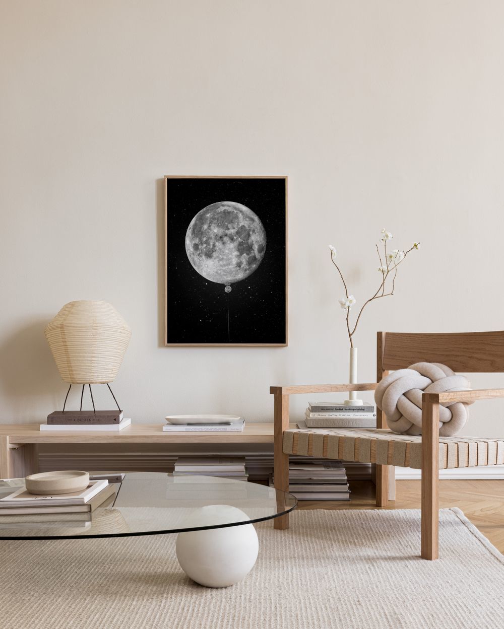 Moon Balloon Canvas print