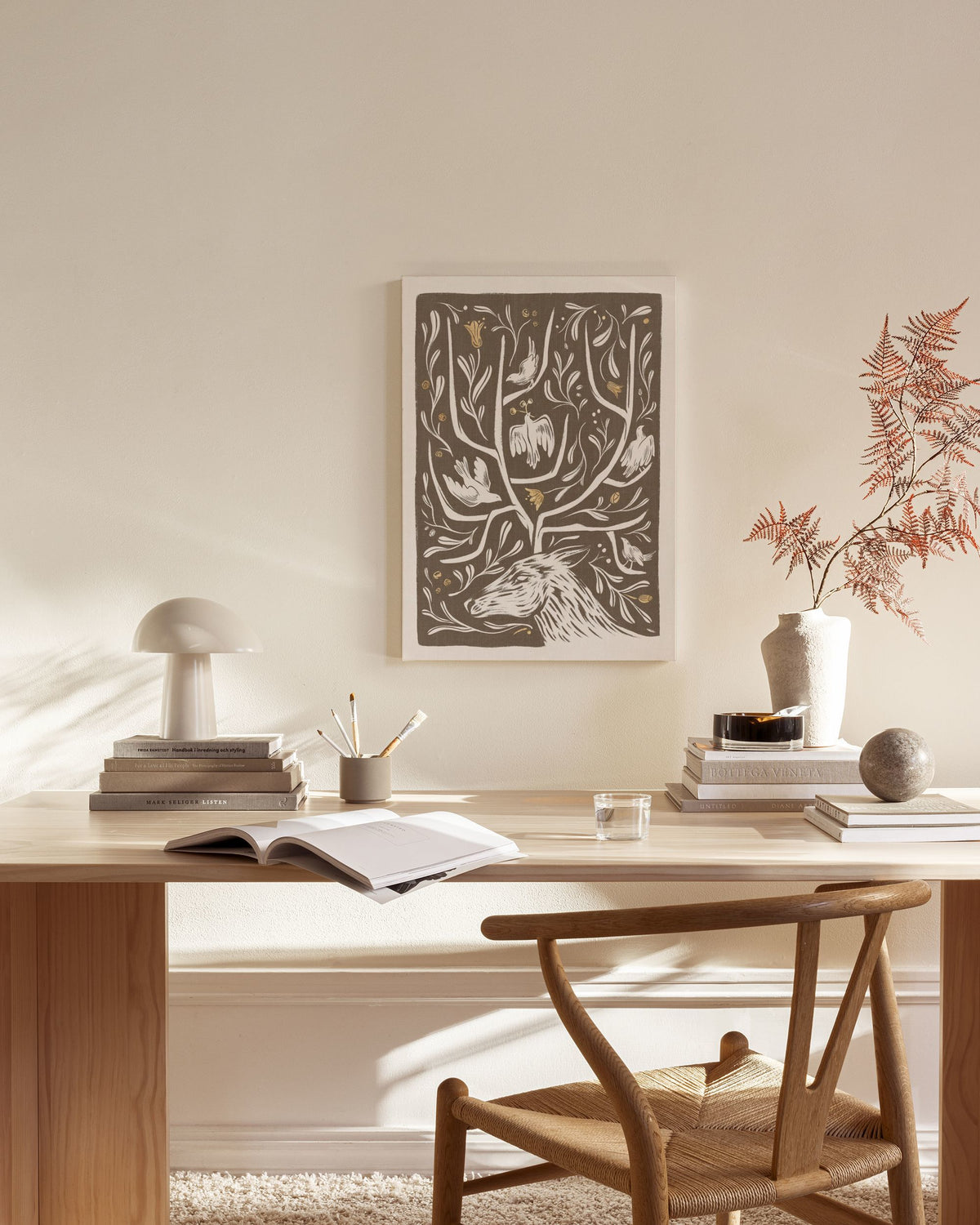 Antler Garden Canvas print