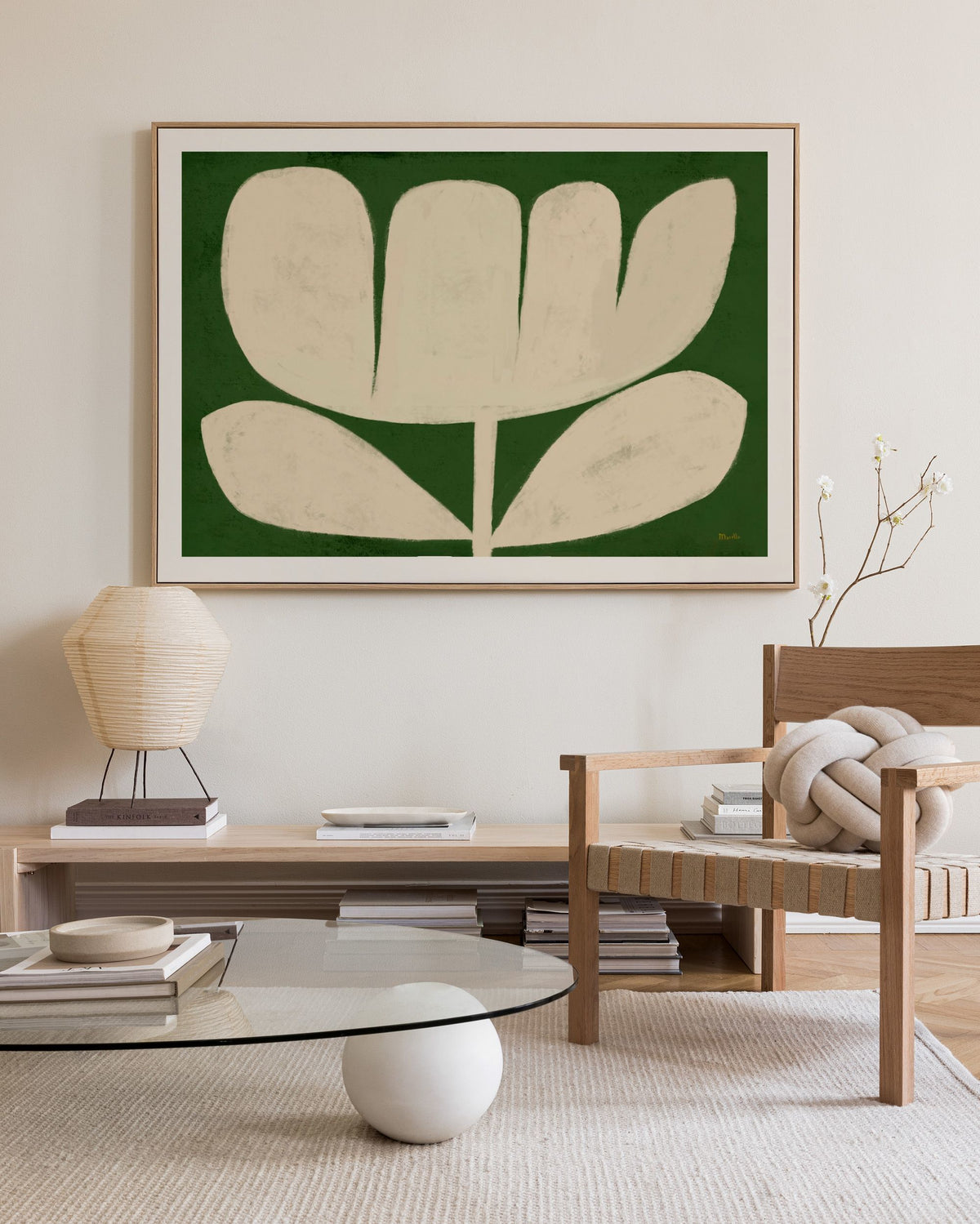Marco Marella - Flower on Green Canvas print