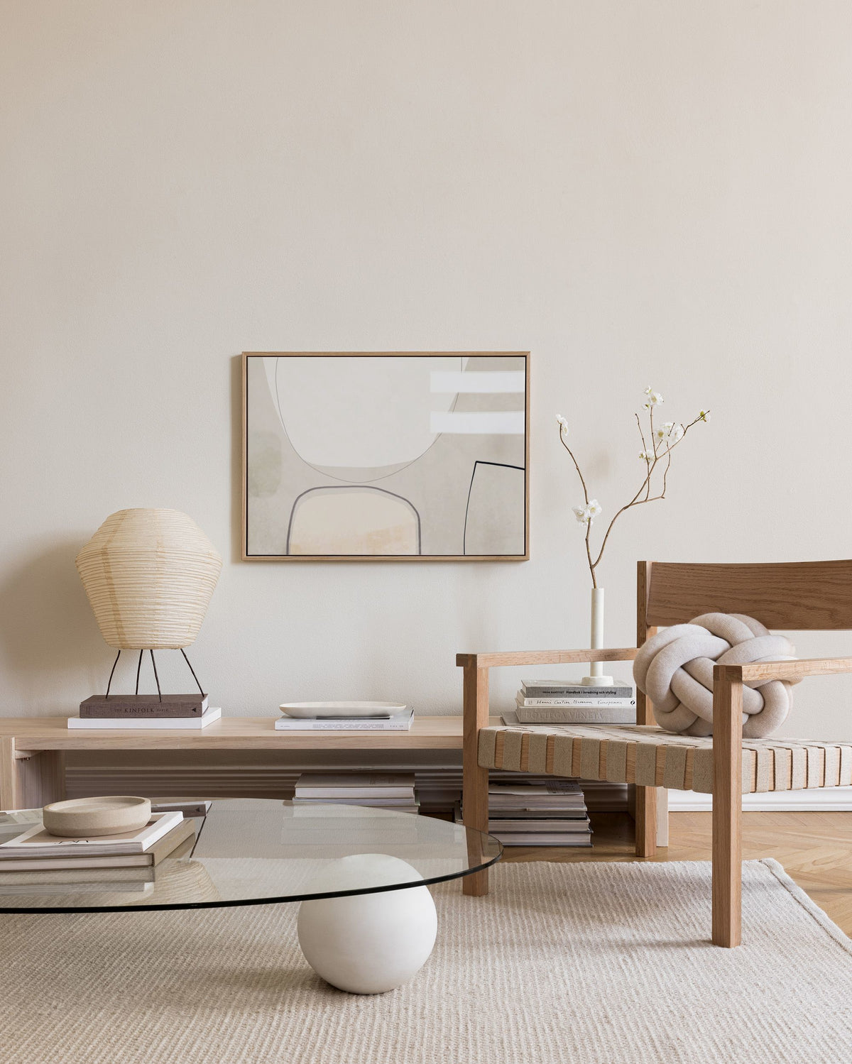 Beige Balance Canvas print