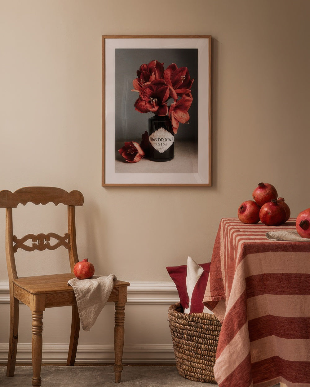 Gin and Red Amaryllis Print