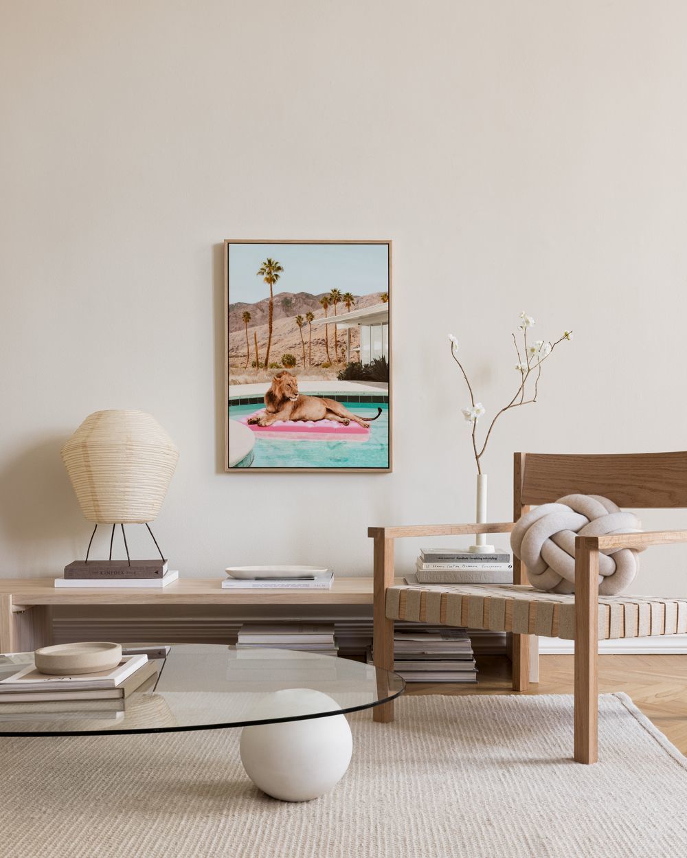 Sunbathing Lion Canvas