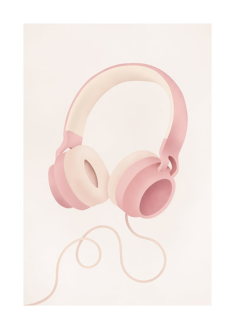 Pastel Headphones Print