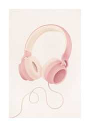 Pastel Headphones Print