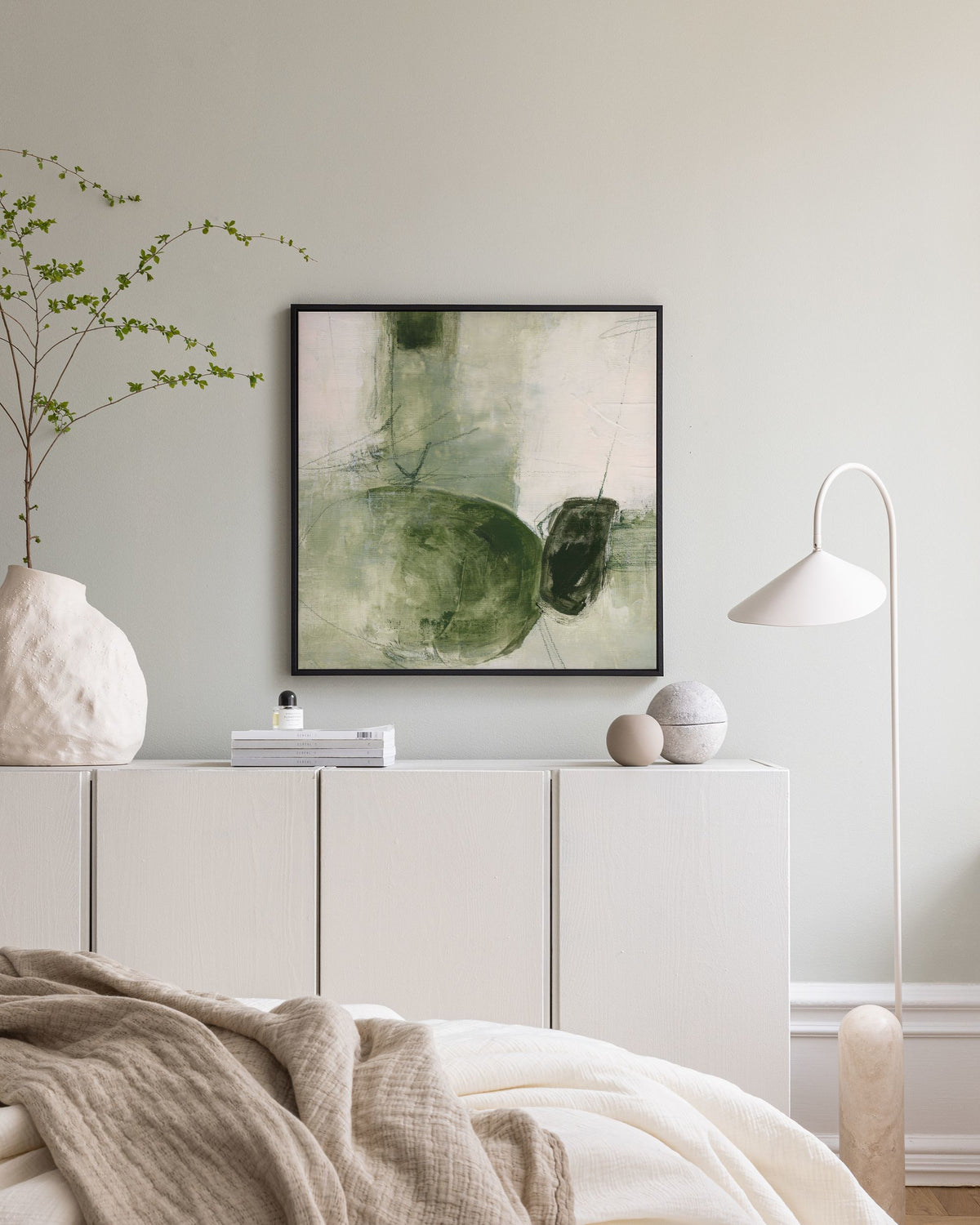 Contemporary Greens No1 Canvas print