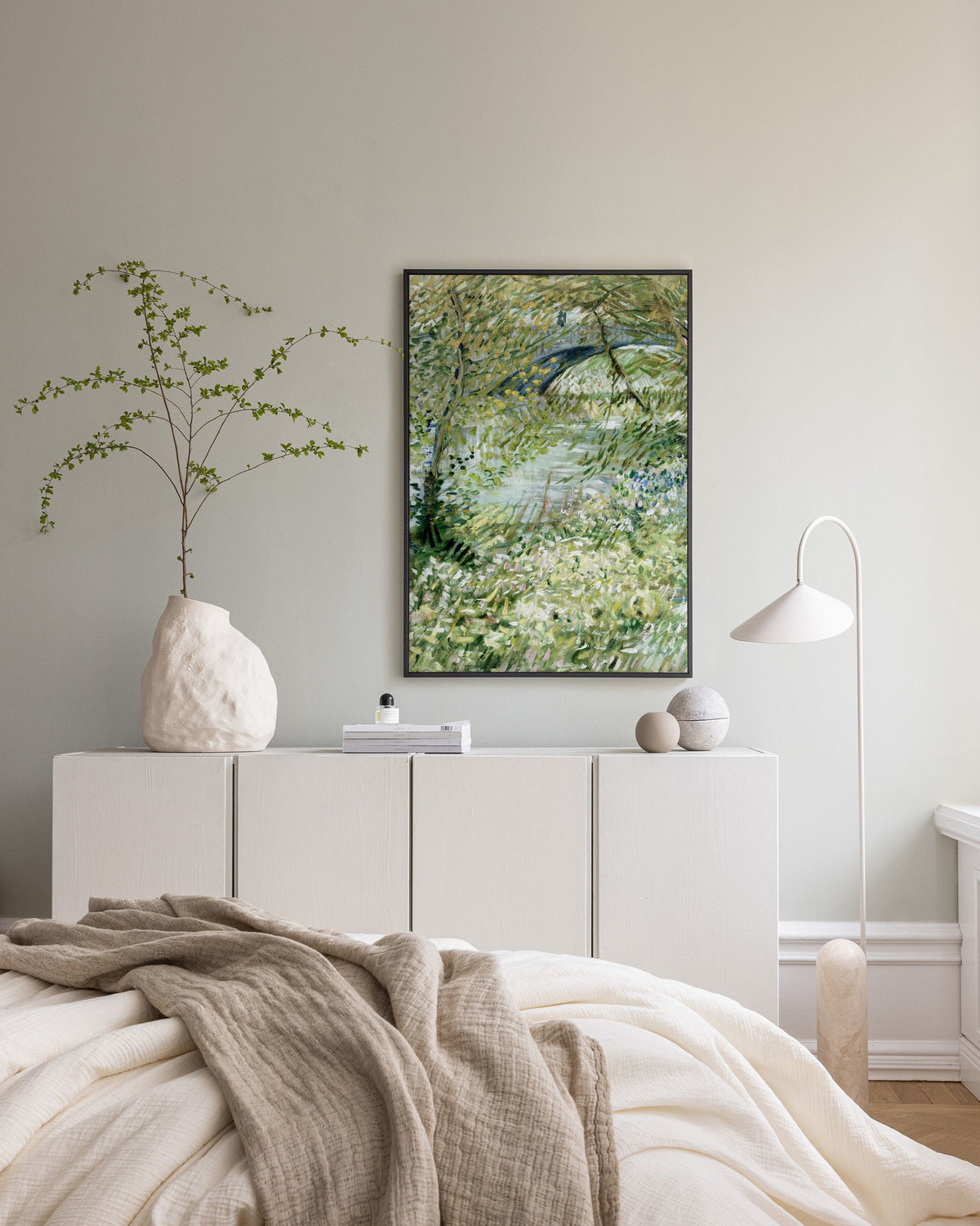 Van Gogh - River Bank in Springtime Canvas print