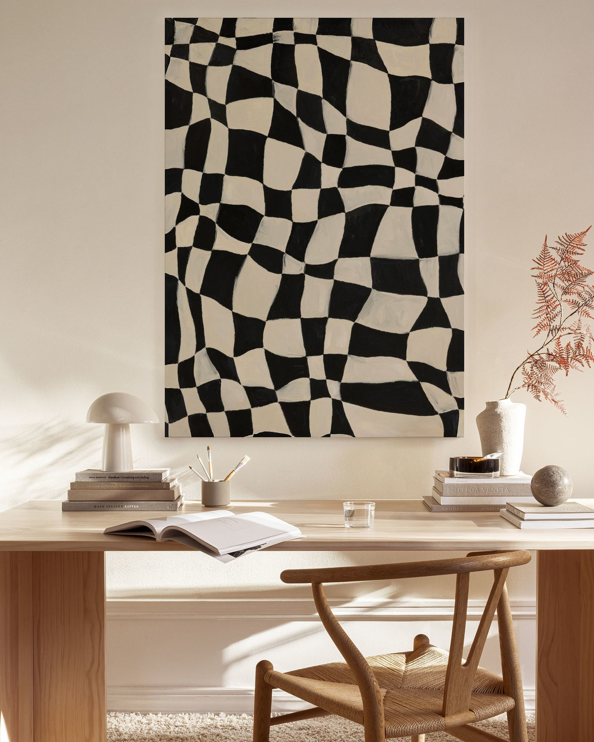Checkers in Wonderland Canvas print