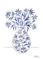 Rosanna Corfe - Blue Blooms Print