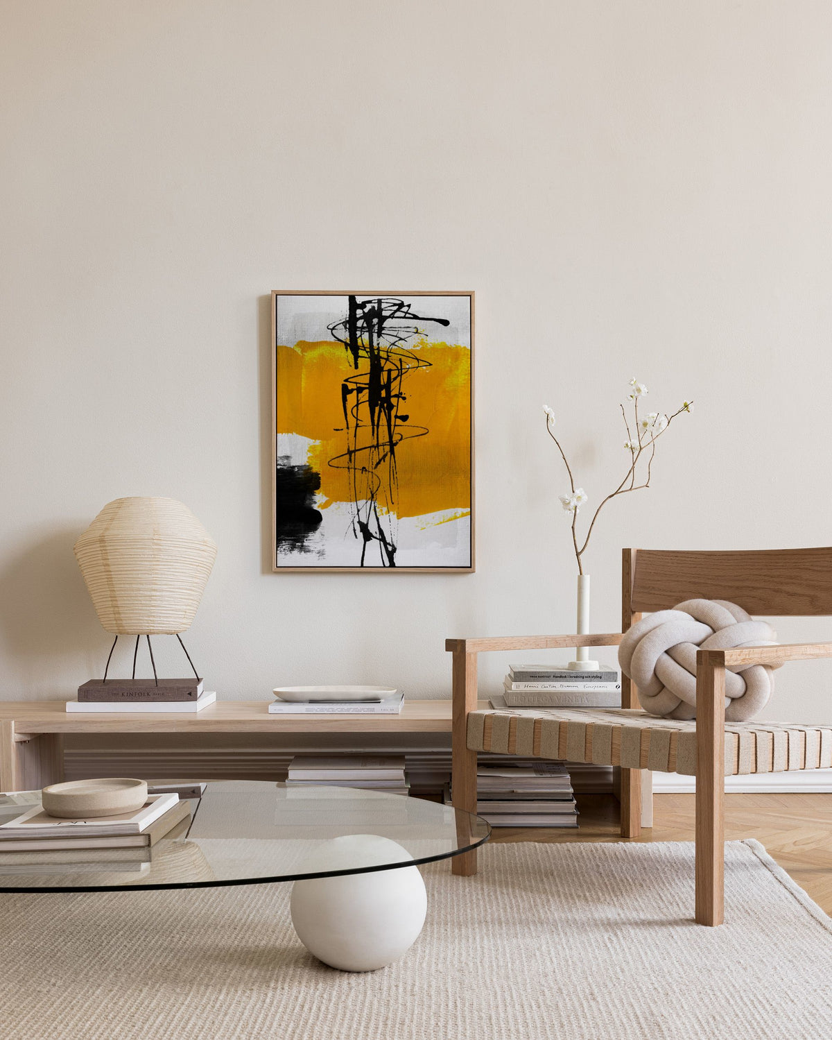 Yellow Abstract No1 Canvas print
