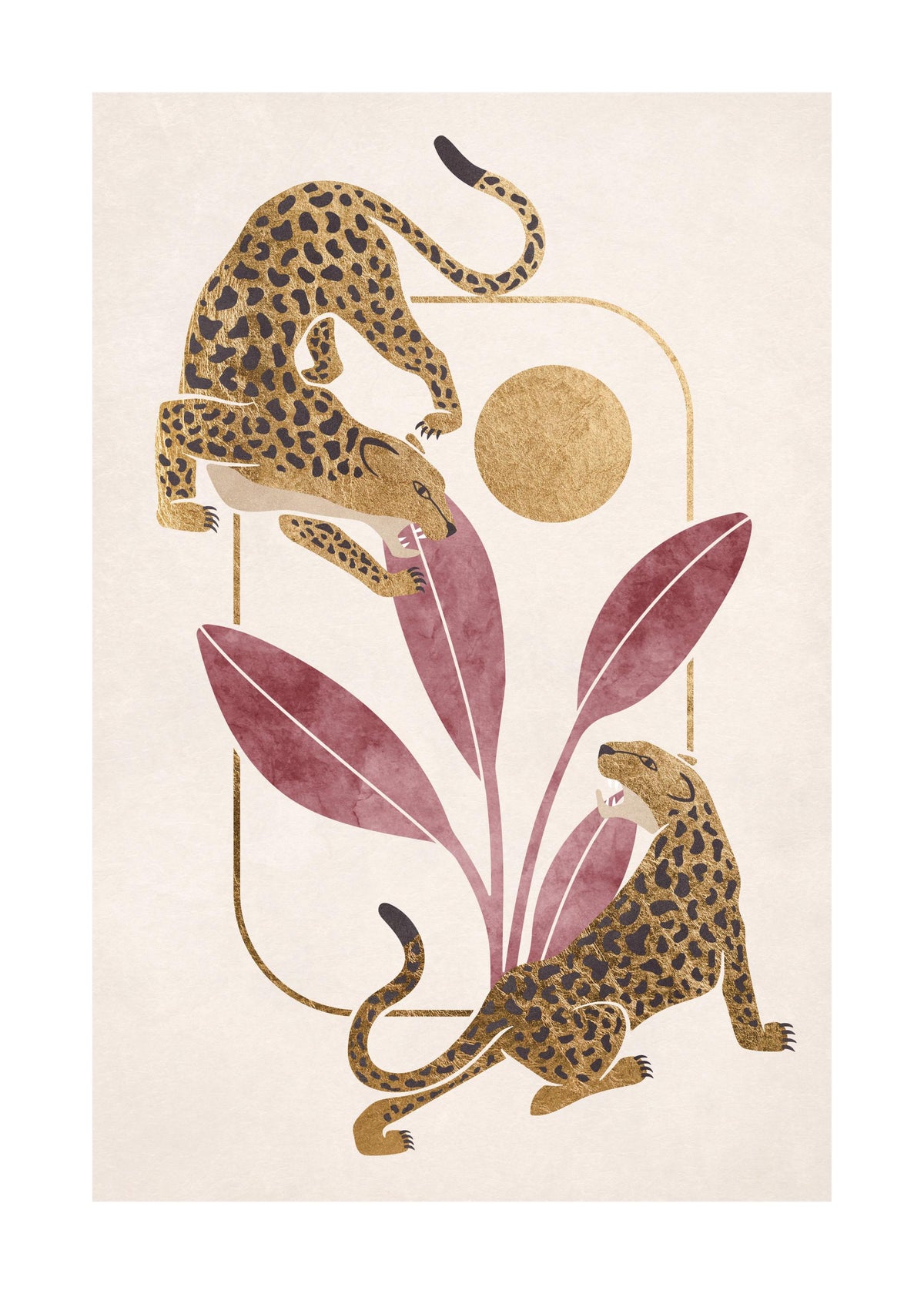 Crouching Leopards Print