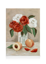 Flowers and Peaches Canvas print