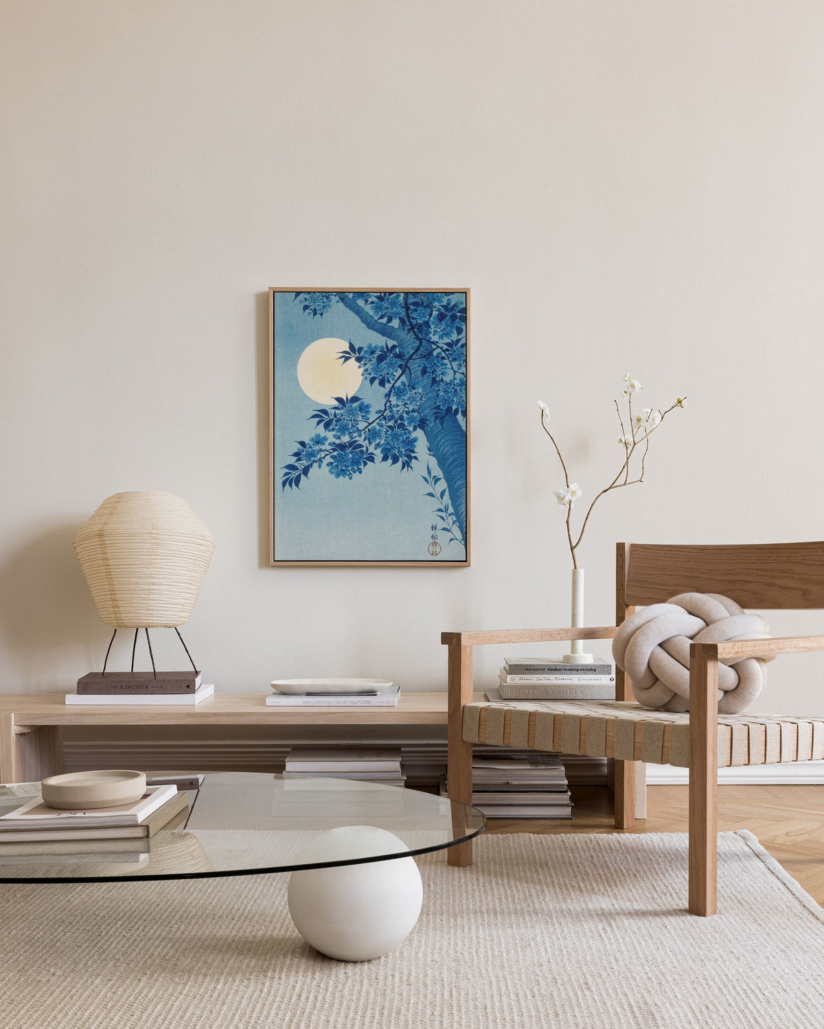 Ohara Koson - Blossoming Cherry on a Moonlit Night Canvas print