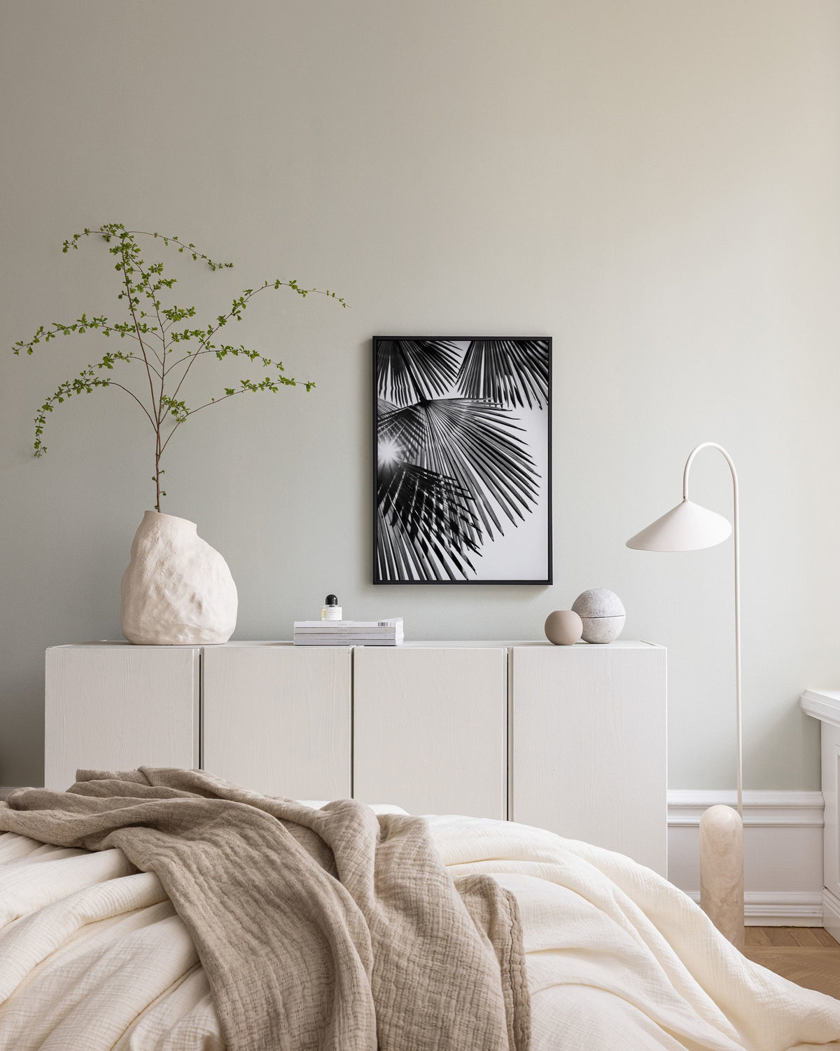 Sunlight Through Palm Leaves Canvas print