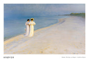 Krøyer - Summer Evening on Skagen's Southern Beach Print