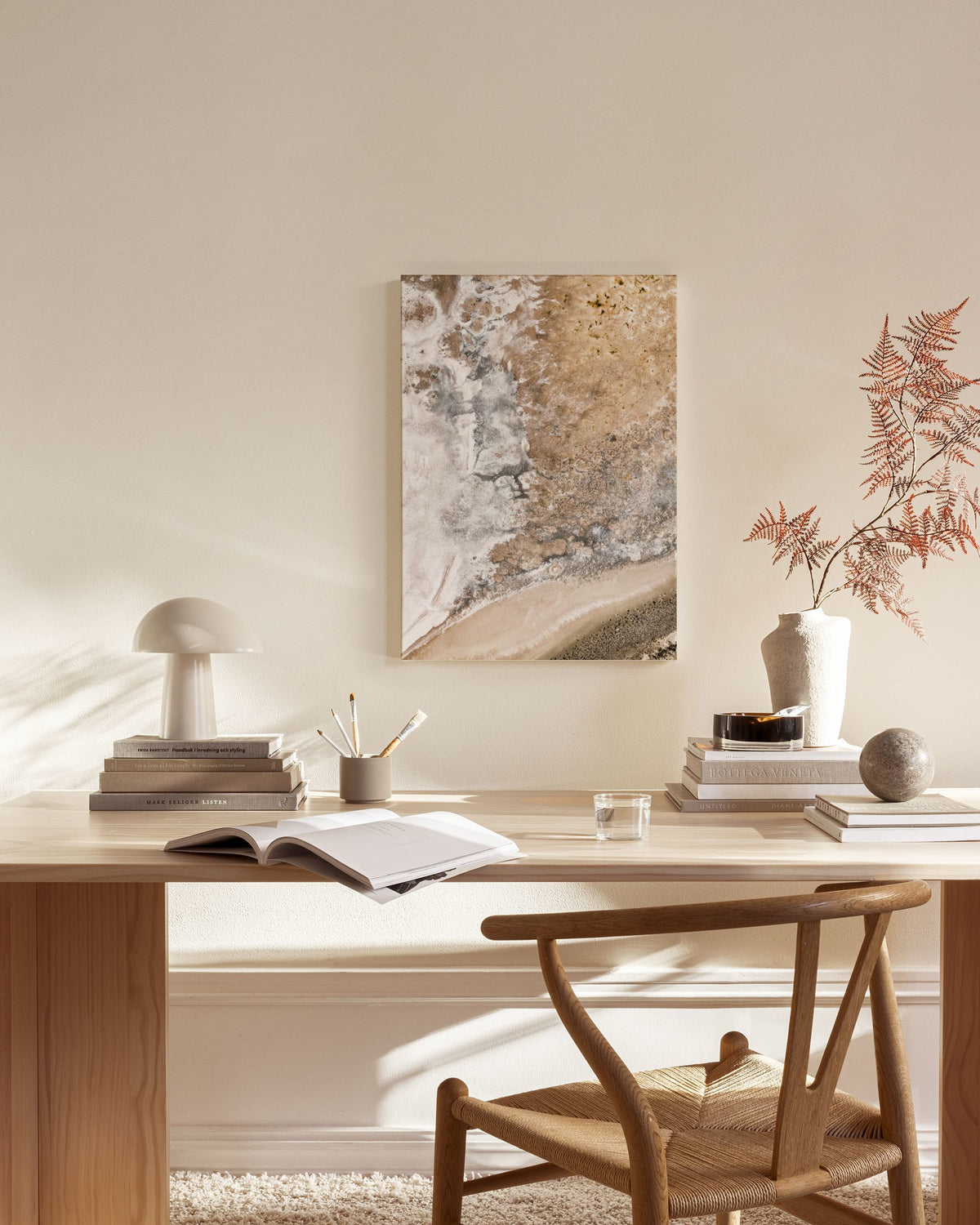 Golden Salt Lake Canvas print