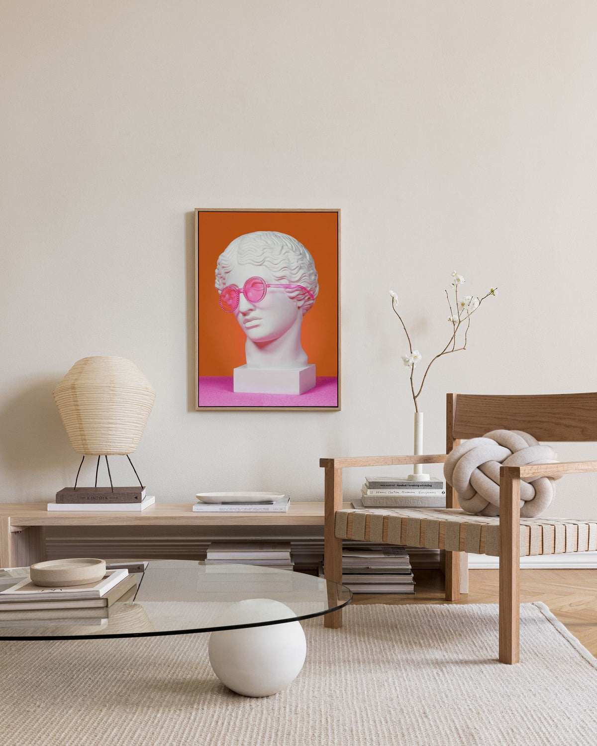 Greek God in Glasses Canvas print