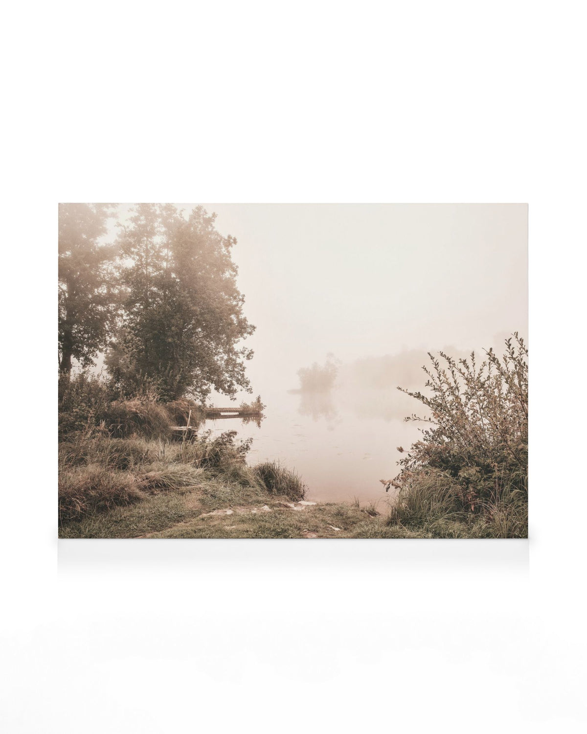 Misty Morning Lake Canvas print