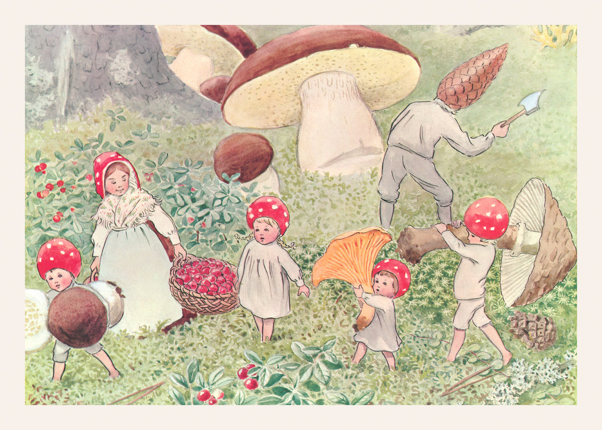 Elsa Beskow - Children of the Forest No3 Print