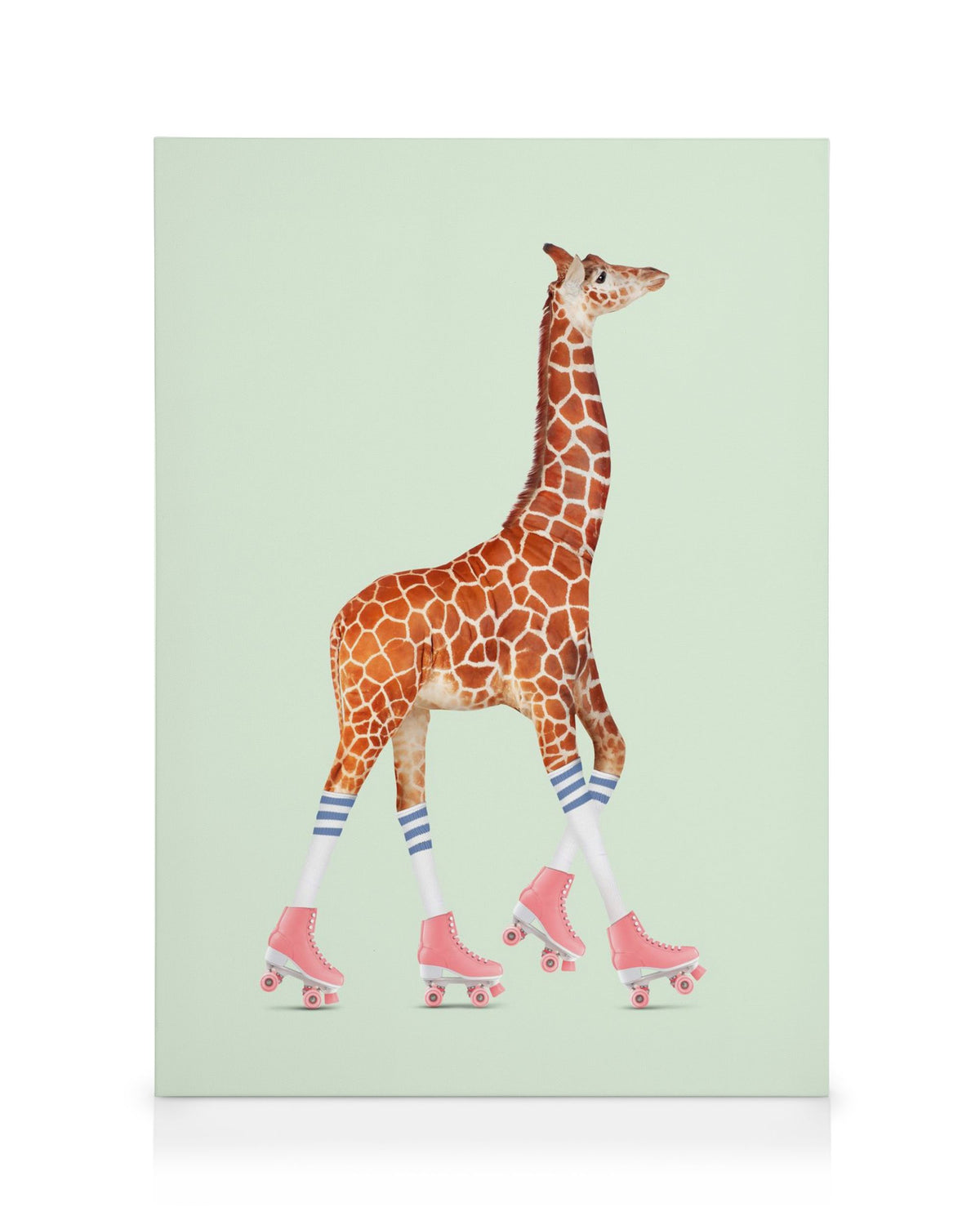 Jonas Loose - Rollerskating Giraffe Canvas print