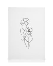 Flower Lines No1 Canvas print