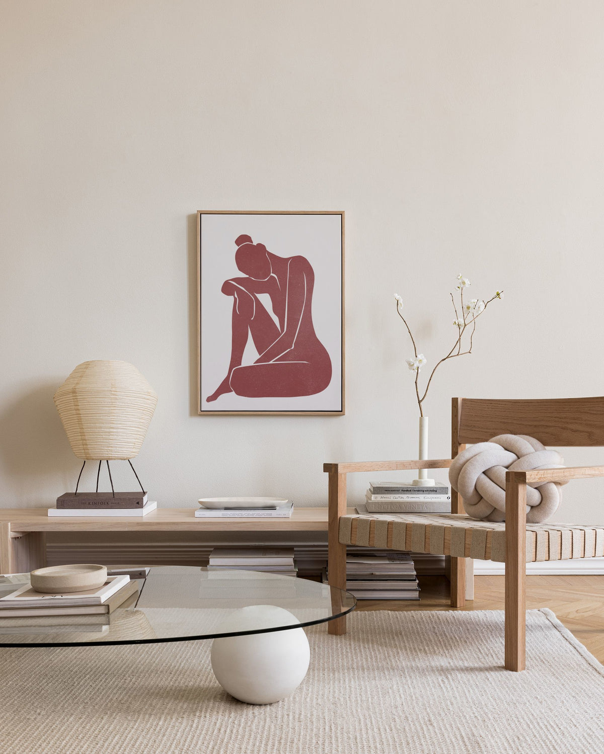 Burnt Sienna Figure Canvas print