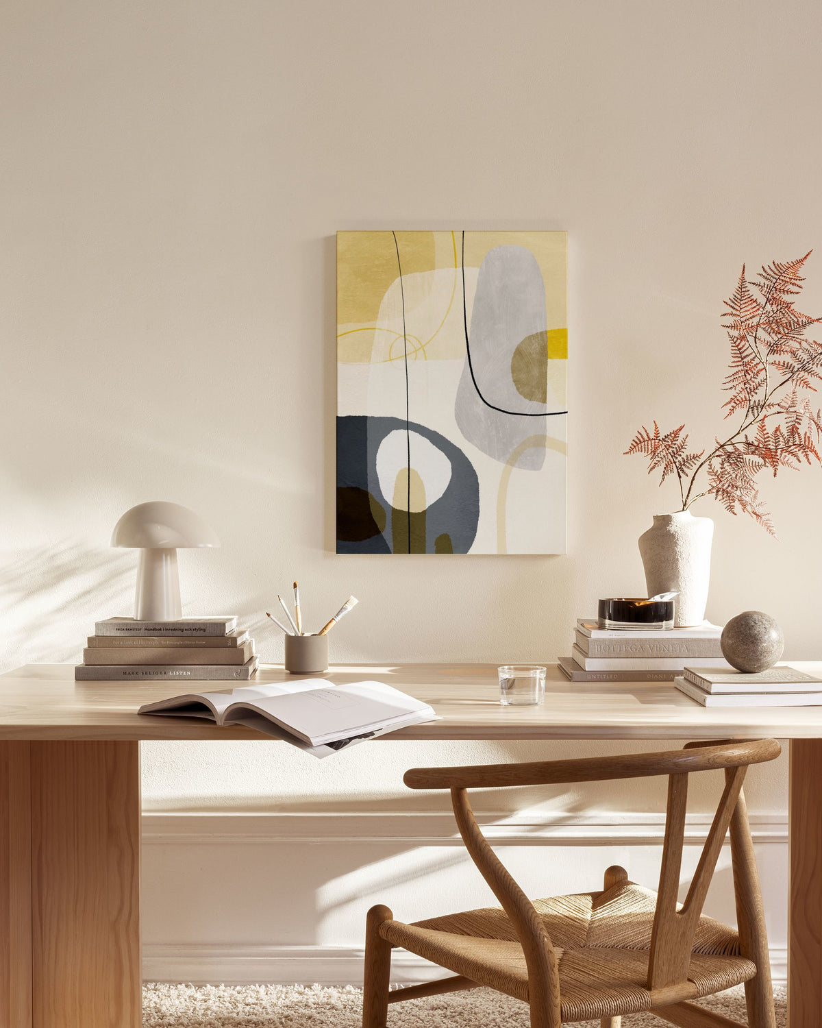 Yellow Touch Graphic No2 Canvas print