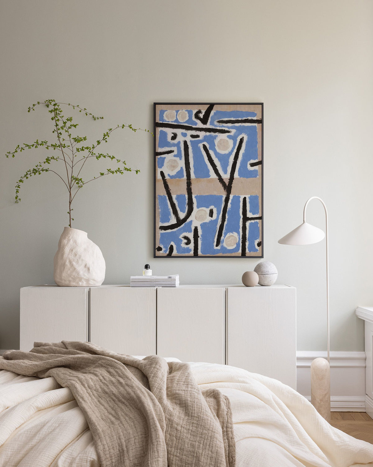 Paul Klee - Untitled Blue and Black Abstract Canvas print