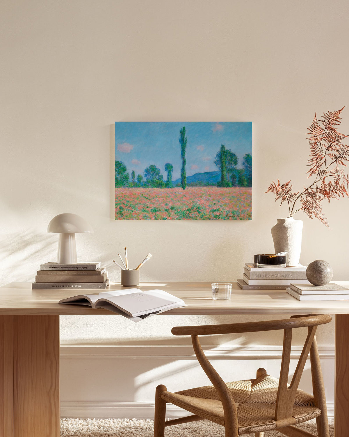 Monet - Poppy Field (Giverny) Canvas print