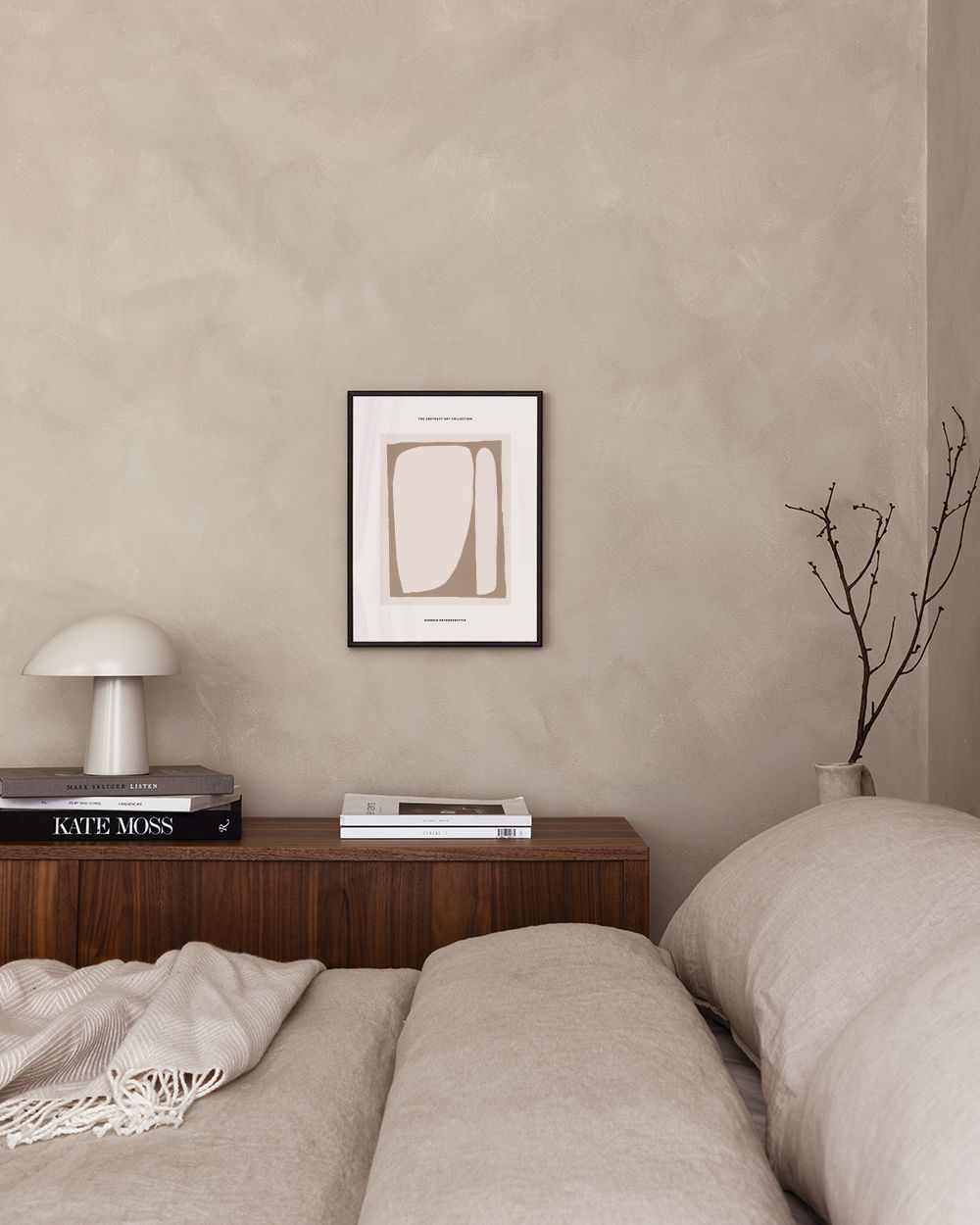 Beige Abstract Print