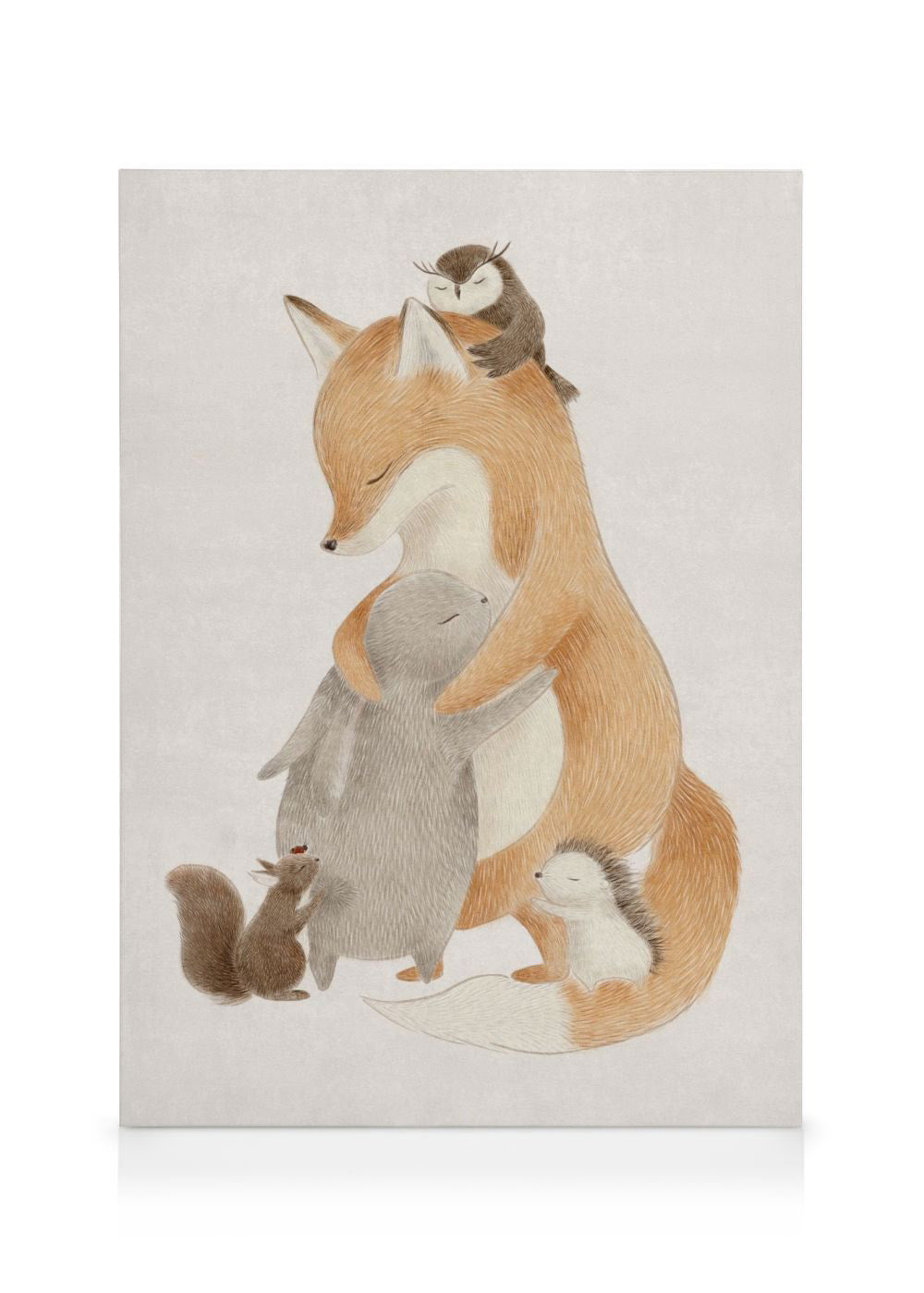 Furry Friends Hug Canvas print