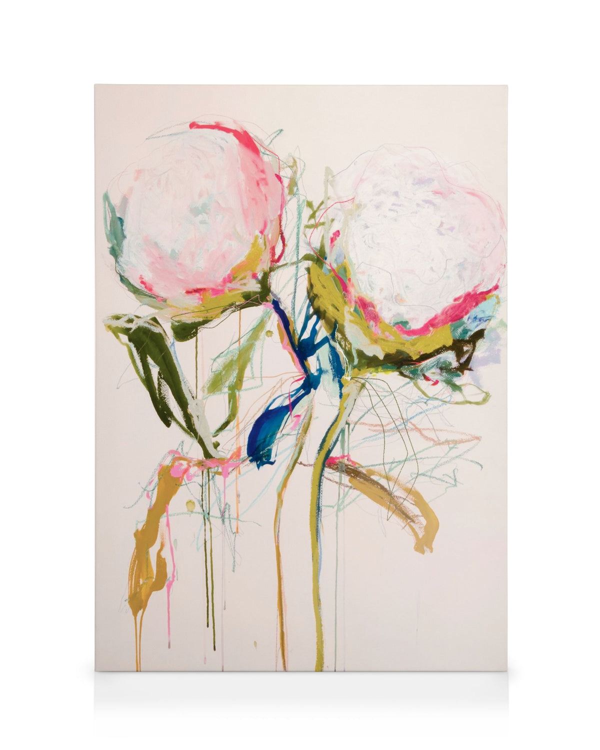 Leigh Viner - Artsy Peonies No1 Canvas print