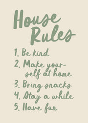 The House Rules Print