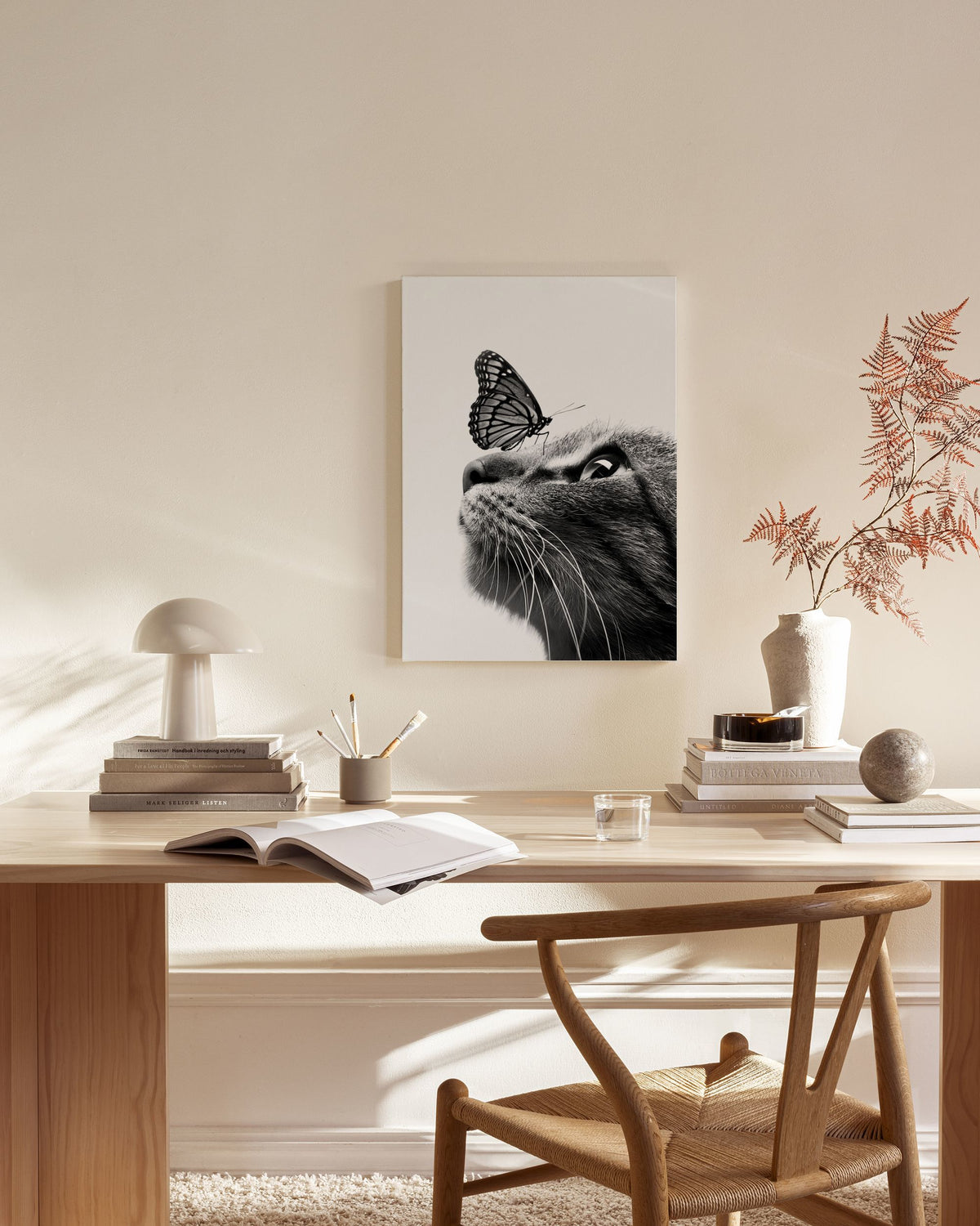 Butterfly Cat Canvas print