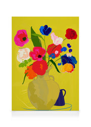 Rachel Joanis - Vase With Flower in Gold Canvas print