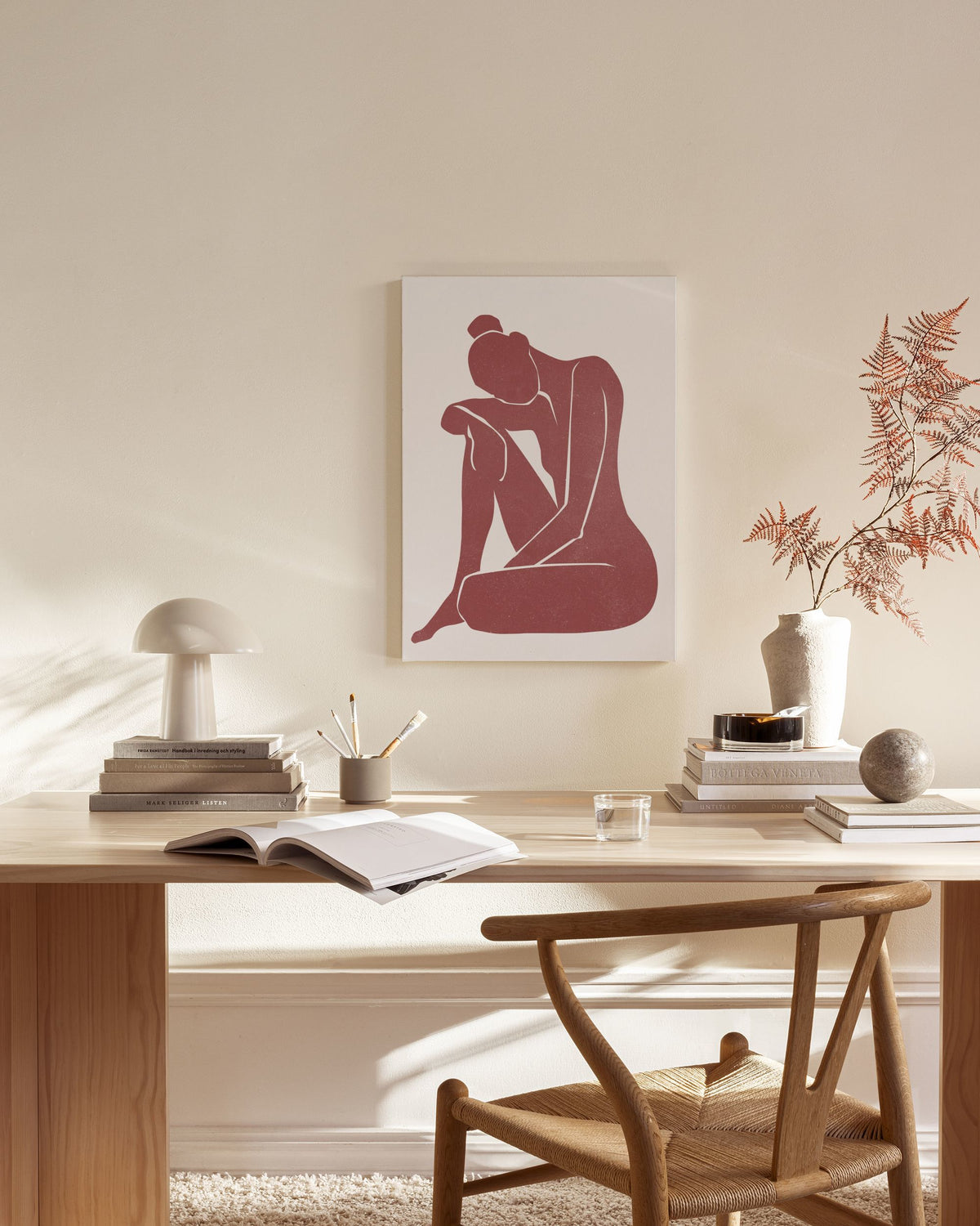 Burnt Sienna Figure Canvas print