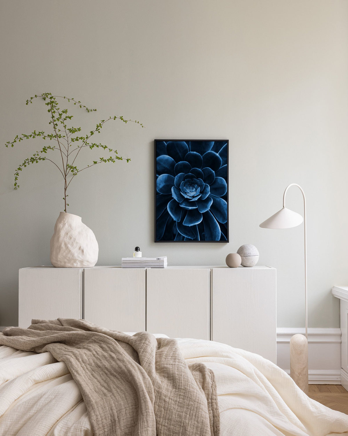 Blue Succulent Canvas print