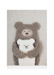 Furry Bears Hug Canvas print