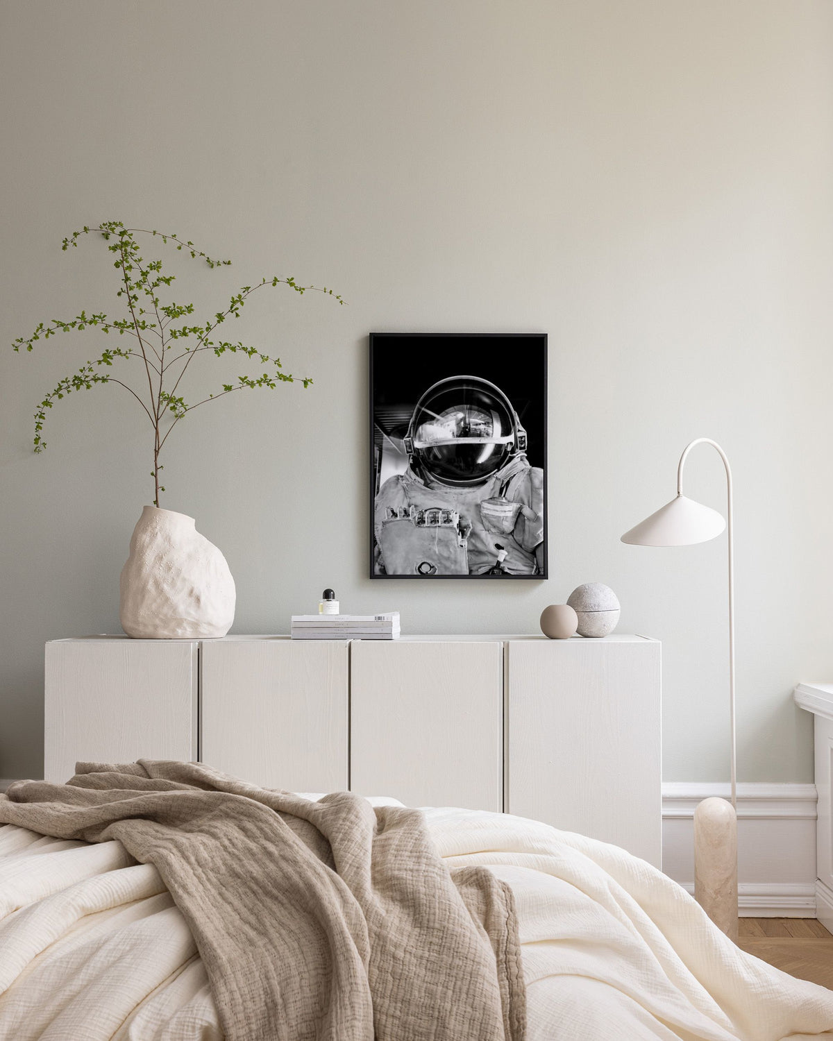 Black and White Astronaut Canvas print