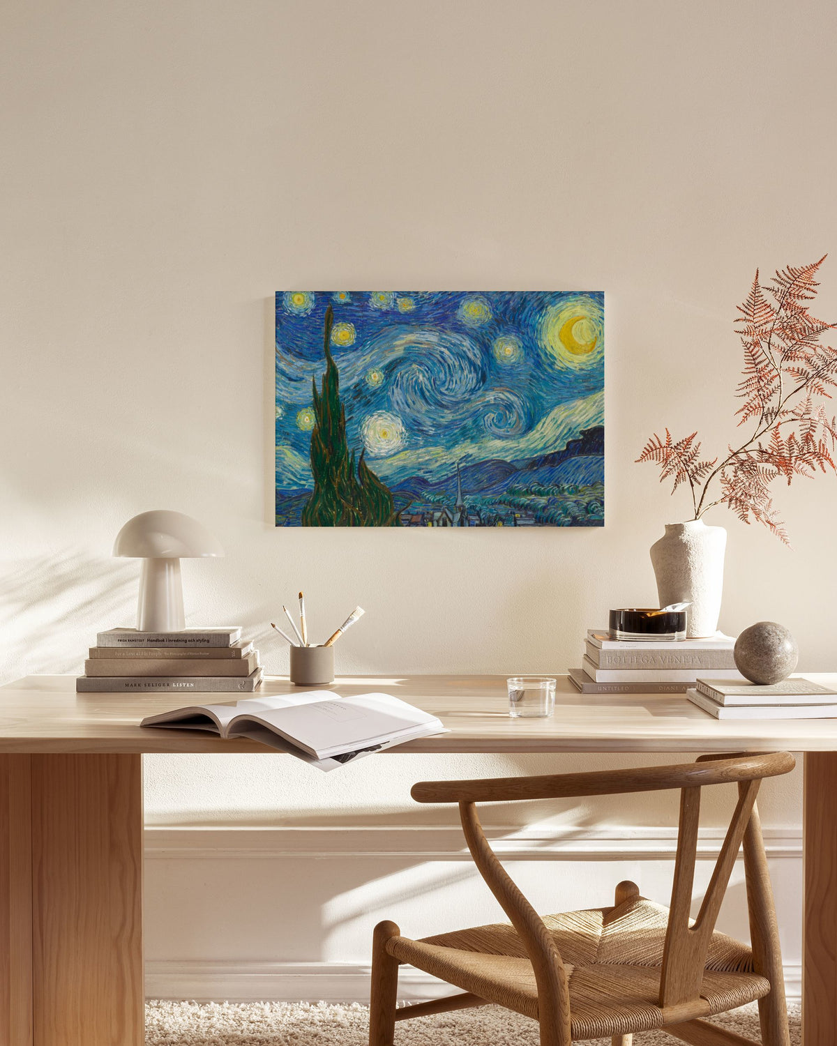 Van Gogh - The Starry Night Landscape Canvas print